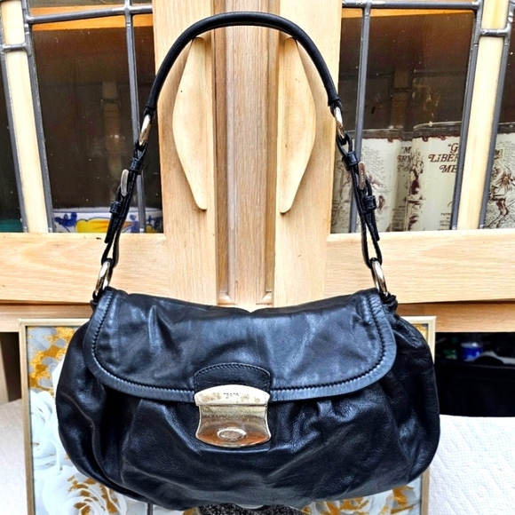 AUTHENTIC PRADA BLACK LEATHER MINI BAG - Picture 3 of 17